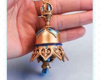 Genshin Impact Scaramouche Wanderer Bell, amuleto de cosplay con temática de arma, colgante sonoro