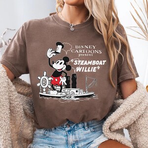 Disney Mickey Steamboat Willie 1928 T-Shirt, Vintage Mickey Mouse Original Cartoon Tee, Disney Mickey Shirt, Disneyland Family Trip Matching