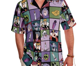 Disney Panels Maleficent Evil Queen Ursula Hawaiian Shirt, Villains Aloha Adventure Tee, Summer Beach Tee, Family Trip Hawaii 2026