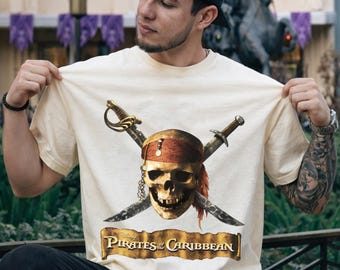 Vintage Disney Captain Jack Sparrow Skull T-Shirt, Pirates of the Caribbean Shirt, Pirate Life For Me Tee, Disneyland 2026 Trip Tee