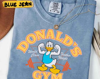 Chemise World Class Gym Est 1934 de Funny Disney Donald Duck, T-shirt de remise en forme d'entraînement Disney, chemise Donald Gym, voyage en famille Disneyland 2026