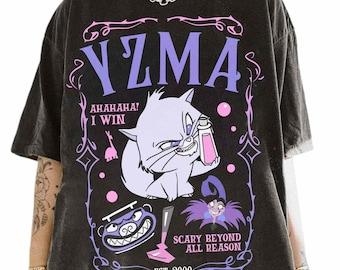 Maglietta vintage con gatto Yzma e Potiontee, maglietta Disney "Le follie dell'imperatore", outfit coordinati per la vacanza in famiglia a Disneyland 2026