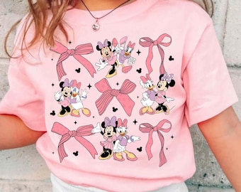 Camiseta con lazo de Minnie y Daisy de Disney, camiseta de Minnie Mouse, camiseta de Daisy Duck, regalo para tu mejor amiga, camiseta a juego para tu mejor amiga, viaje de chicas a Disneyland