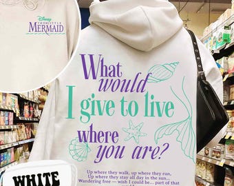 Camiseta de La Sirenita de Disney, camiseta minimalista con frase de Ariel, parte de tu mundo, camiseta gráfica de princesa, regalo para fans de Ariel.