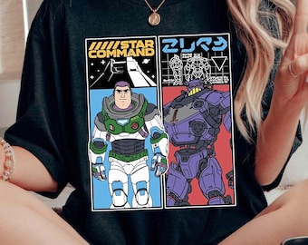 Vintage Zurg Vs Buzz Portrait T-shirt, Toy Story Buzz Lightyear Shirt, Toy Story Tee, Disneyworld Family Trip 2026, Gift For Boy Girl