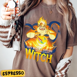 Disney Little Mermaid Ursula T-Shirt, Evil Sea Witch Portrait Tee, Ariel & Flotsam Graphic, Villain Quote Shirt, Halloween Disney Shirt