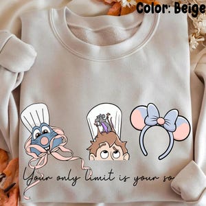 Disney Ratatouille Le Pettie Chef Coquette Bow T-Shirt, Your Only Limit Is Your Soul Tee, Pixar Ratatouille Shirt, Magic Kingdom Outfit