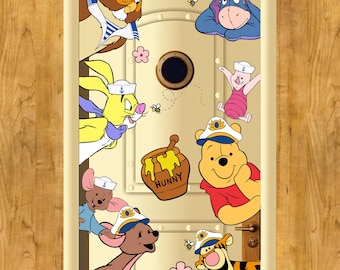 Calamita personalizzata per porta Disney Cruise, calamita Winnie the Pooh Pimpi Ih-Oh, graziosa decorazione in vinile per porta, tema Disney Friends