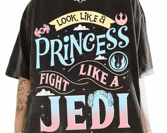 Disney Star Wars shirt prinses Leia Rebel-logo, Look Like A Princess Fight Like A Jedi Tee, Disneyworld Disneyland Family Trip Matching
