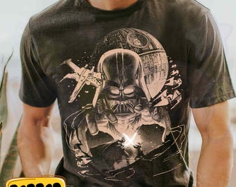 Shirt Darth Vader vs Luke, A New Hope Star Wars-T-shirt, vintage T-shirt lichtzwaard Duel, Death Star Battle, outfit Galaxy's Edge Disney Trip