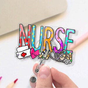 Nurse Fuel Retractable Badge Reel, Nurse Life Badge Reel, Vintage Nurse Id Holder, Medical Id Clip, Gift For Nurse, Nurse Day Gift