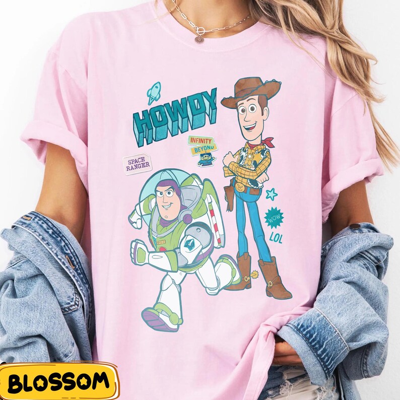 vintage Toy Story Buzz et Woody Bestie t-shirt, chemise Howdy Space Ranger Infinity Beyond, t-shirt Disney Toy Story Land, t-shirt voyage Disneyland image 15