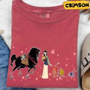 Disney Mulan Princess Walking T-shirt, Mulan Mushu Khan Cri-Kee Tee, Disneyland Trip Matching Shirts, Disneyland Family 2025