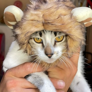 Realistic Lion Mane Costume for Dogs, Soft Furry Wig for Small to Large Pets, Funny Dress Up for Puppies, Golden Retrievers