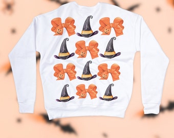 Halloween Bow PNG Coquette Bow Png Coquette Halloween Png Spooky vibes Png Trendy Halloween Spooky Season Retro Halloween Shirt Png WITCH