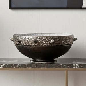 ディーン・スミス・アート・セラミックス オーストラリアン・スタジオ メタリック＆クラックル釉陶器ボウル