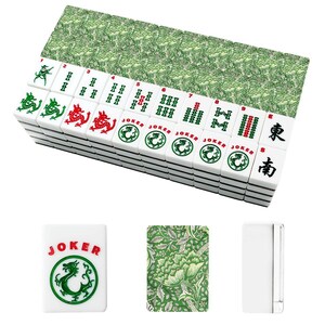American Mahjong-plattset William Morris Windrush blommigt jugendmönster smaragdgrönt bild 4