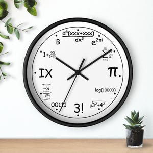Nerdy Math Wall Clock
