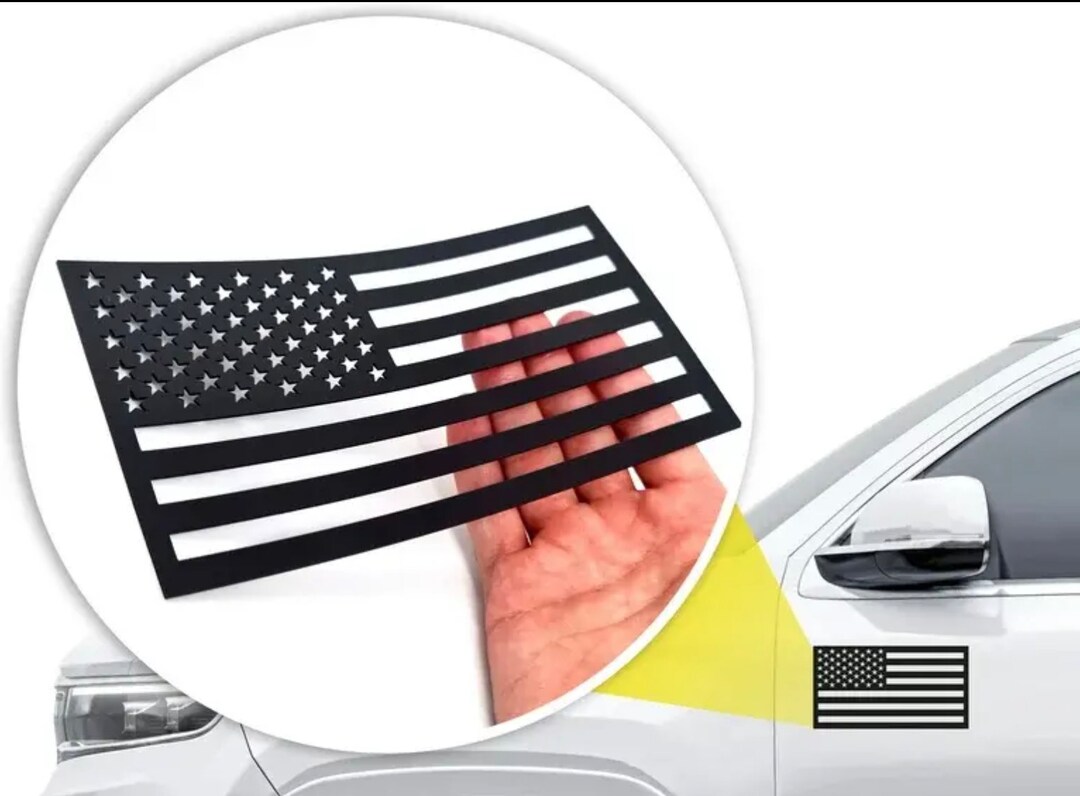 thumbnail image 2 of Magnet Me Up Weathered American Flag Car Magnet Decal, 5x8 Inches, 2 Pack, Red, White And Blue, Waterproof, Heavy Duty Automotive Magnet For Car Truck SUV 2 of 10