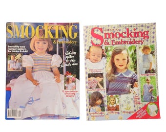 Australian Smocking & Embroidery Pattern Magazines Lot Vintage 90s