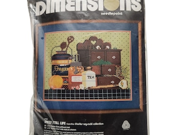 Charles Wysocki NEW Spices Still Life RARE Vintage Needlepoint Sewing Kit