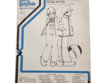 Daisy Kingdom Children's Parka Ski Pants Sizes 4-12 Vintage Un Cut 1970's Groovy