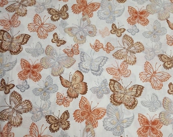 Drap plat pour lit simple Burlington vintage « Amari Butterfly »