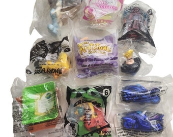 Juguetes antiguos de la Cajita Feliz de McDonalds, nuevo lote de 10 muñecos de los Picapiedra de Hércules Shimmies