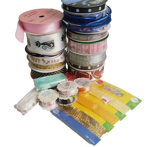 Fabric Craft Sewing Project Scrapbooking Trim Ribbon Christmas Holiday Ribbon Large Lot