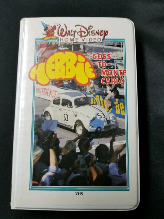 Vintage Walt Disney Home Video Herbie Goes To Monte Carlo Vhs Etsy