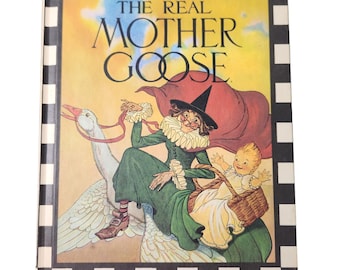 Vintage 1994 The Real Mother Goose hardcover boek 1e druk op school