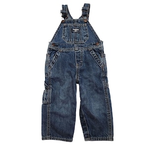 Vintage Vestback Osh Kosh Denim Carpenter Overalls Size 18 Months