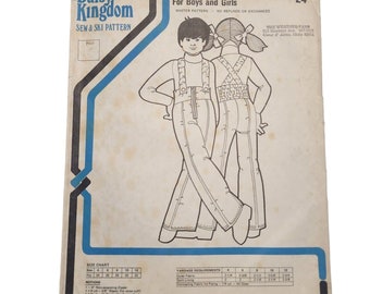 Daisy Kingdom Children's Waisted Warm Ups Ski Pants SZ 4-12 Vintage Cut 1970's