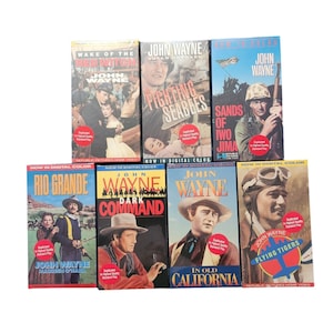 John Wayne VHS Movie Lot of 7 Movies Classics Westerns Color New & Sealed