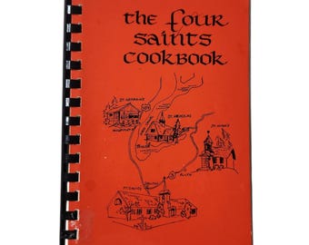 Vintage The Four Saints Episcopal Church Cookbook Spiral Cookbook 70s 80s