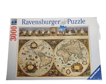 Vintage Ravensburger Puzzle 3000 PC Premium Jigsaw Puzzle 170548 Antique World Map 1665