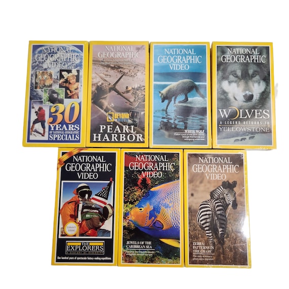 National Geographic 7 VHS Lot Pearl Harbor Wolves the