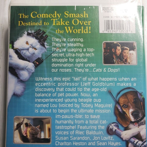 Cats & Dogs VHS 2001 Clamshell Factory Sealed - Etsy