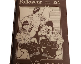 Vtg 1980 Folkwear 124 Ethnic Pattern Bolivian Milkmaid's Jacket Sz 8-14 Complete