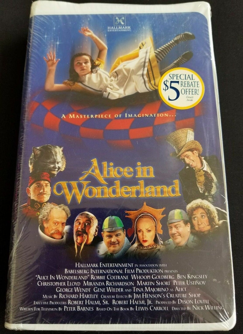 Alice in Wonderland VHS 1999 Hallmark Clam Shell Case, Brand New VHS