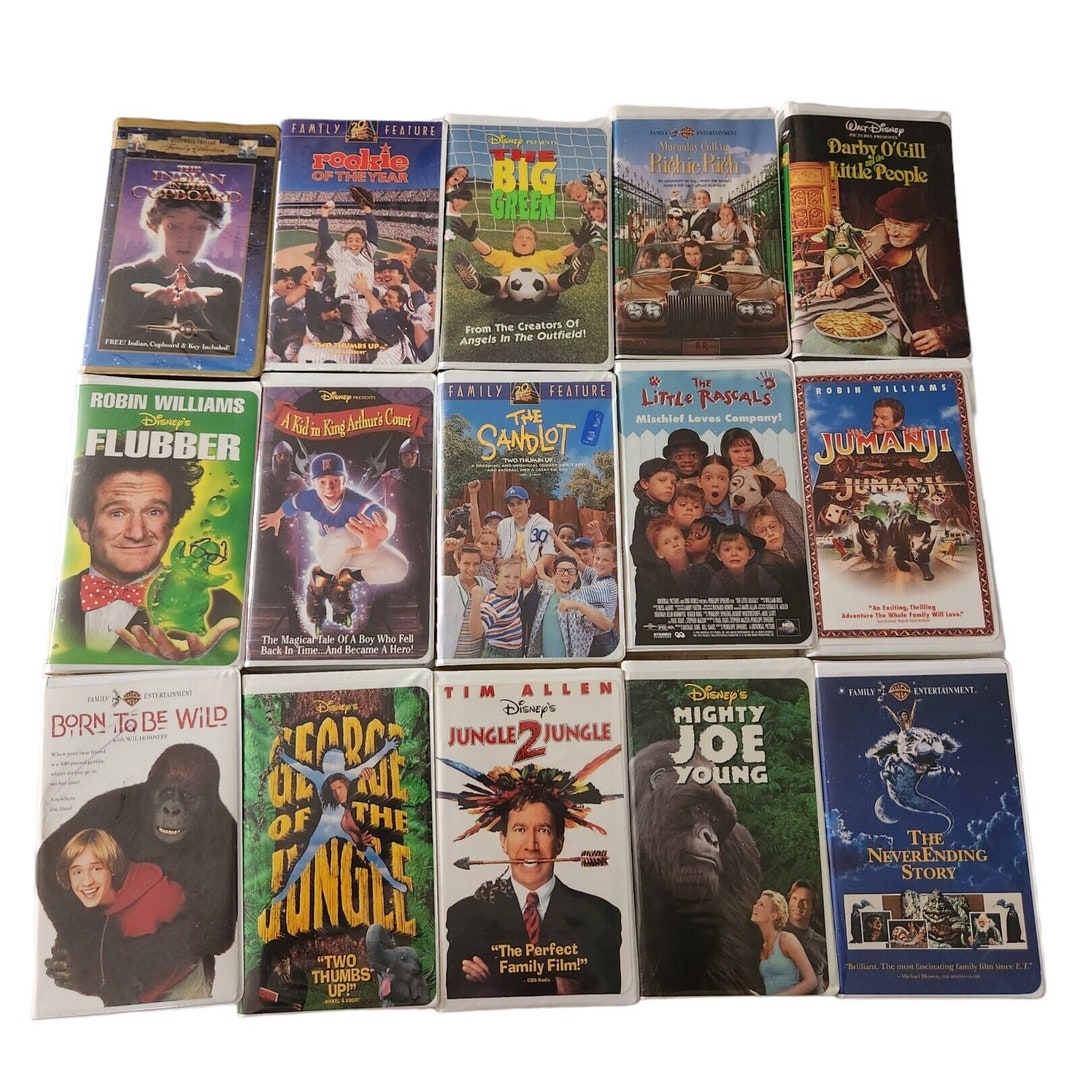 Lot of 15 VHS Children Movies Disney 90s Classics Clamshell Etsy