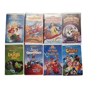 Crianças VHS Clamshell Clássico Desenho Animado Filmes Lote de 8 Insetos Vida Pateta