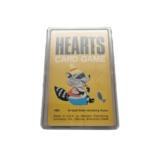 Vintage 1960s Hearts Card Game Whitman Great Condition Complete #4494 With Case
