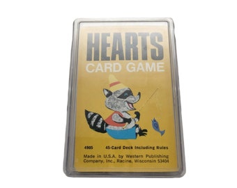 Vintage 1960s Hearts Card Game Whitman Great Condition Complete #4494 With Case
