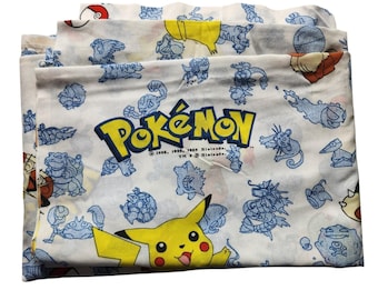 Pokémon Zwillings Bettlaken Pikachu Snorlax Poliwirbel Bisasam Vintage-90er Jahre