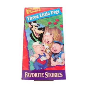 Cuentos favoritos de Disney Los tres cerditosVHS 1996 Película Dibujos animados Cerdos Lobo
