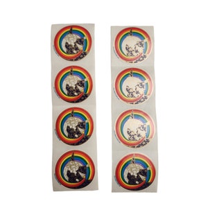 Illuminations Merlin Magier Regenbogen Magie Vintage 80er Jahre 1980 Set mit 8 Aufklebern