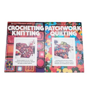 Vintage Better Homes and Gardens Crocheting Knitting & Quilting HC Books 1977