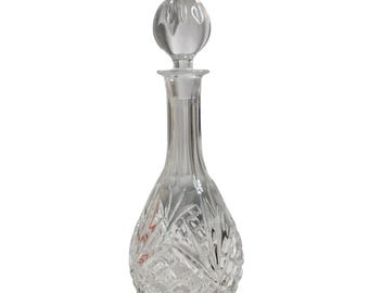 Vintage Leaded Cut Crystal Decanter With Stopper Barware