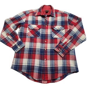 Vintage 90s Plaid High Sierra By Mervyns Long Sleeve Flannel Shirt Sz M